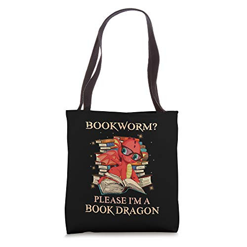 Bookworm Please I'm a Book Dragon Cute Dragons Tote Bag