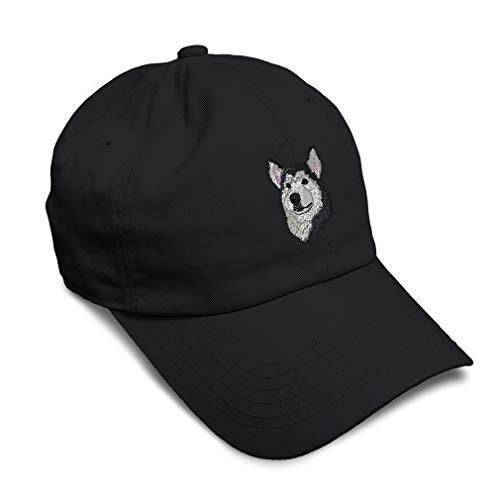 Soft Baseball Cap Siberian Husky Head A Embroidery Pets Dogs Twill Cotton Dad Hats for Men and Women Buckle Closure Black Design Only Soft Baseball Cap Siberian Husky Head A Embroidery Pets Dogs Twill Cotton Dad Hats for Men and Women Buckle Closure Black Design Only