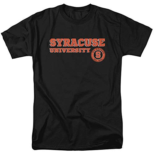 Syracuse University Official Block Text Unisex Adult T Shirt-Black- X-Large