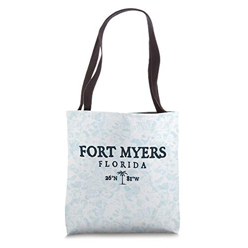 Fort Myers Florida Palm Tree Surf Beach Gift Tee Tote Bag