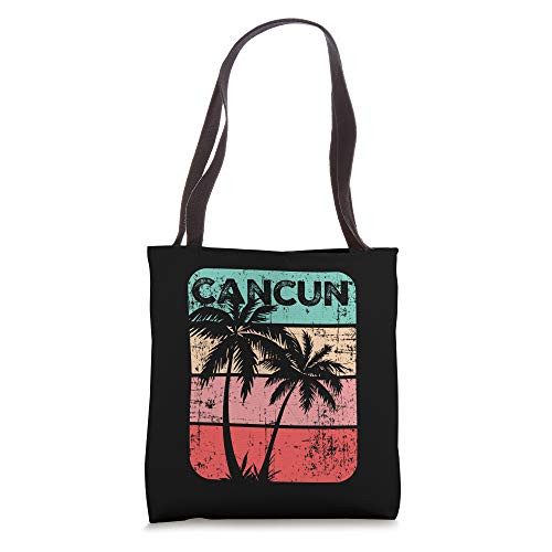 Cancun Mexico Vintage Sunset Vacation Travel Souvenir Gift Tote Bag Cancun Mexico Vintage Sunset Vacation Travel Souvenir Gift Tote Bag