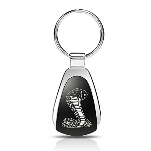 Au-Tomotive Gold, INC. Ford Mustang Shelby Cobra Black Tear Drop Key Chain