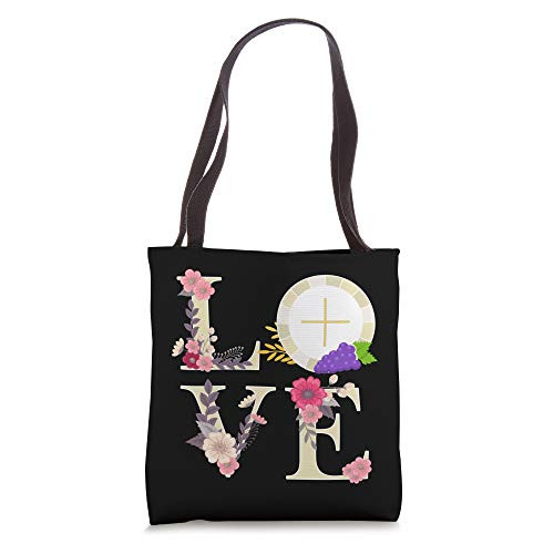 Eucharist Host Catholic 1st Holy Communion Gifts for Girls Tote Bag