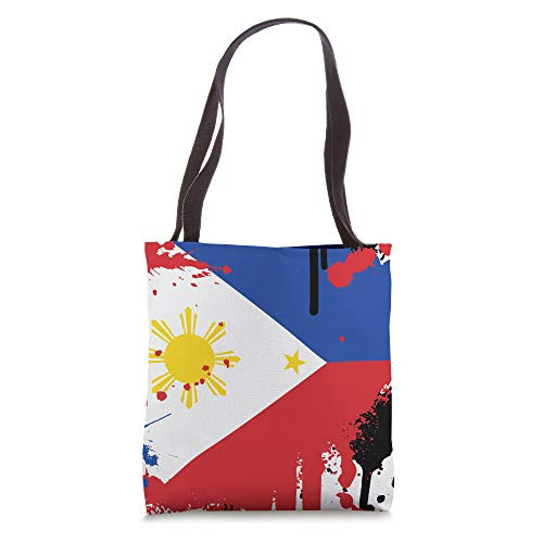 Proud Filipino Gifts | Paintsplash Retro Philippines Flag Tote Bag