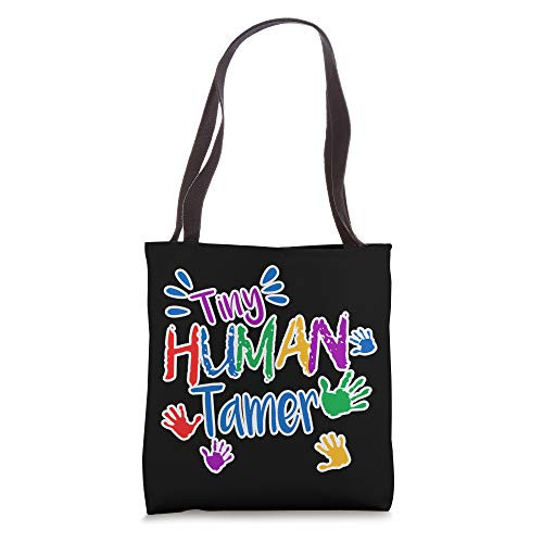 Funny Tiny Human Tamer Daycare Provider Teacher Gift Tote Bag Funny Tiny Human Tamer Daycare Provider Teacher Gift Tote Bag