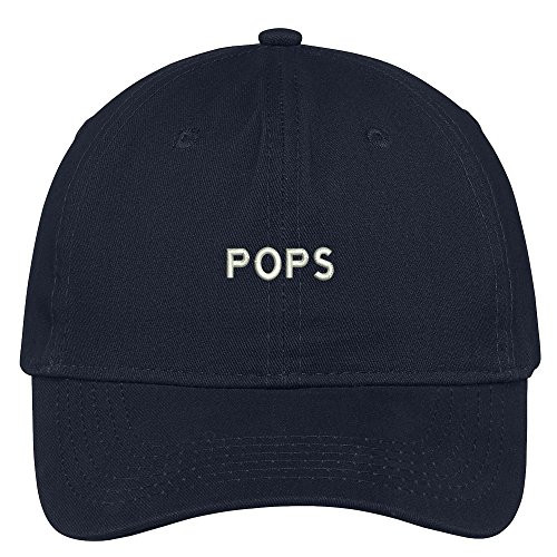 Trendy Apparel Shop Pops Embroidered Cap Premium Cotton Dad Hat - Navy