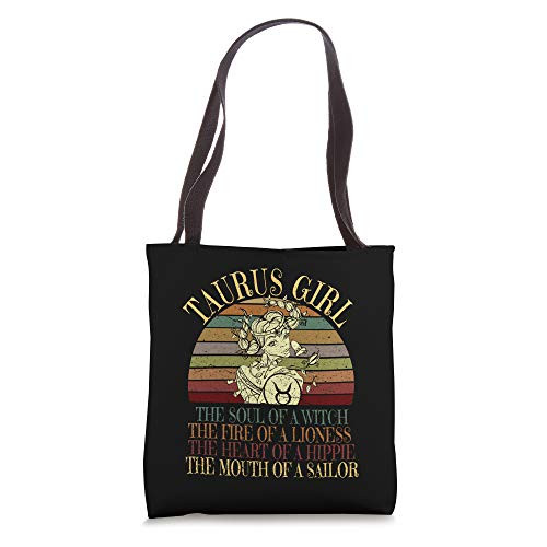 Taurus Girl Zodiac Sign design April and May Birthday Women Tote Bag Taurus Girl Zodiac Sign design April and May Birthday Women Tote Bag