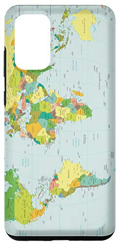 Galaxy S20Plus World Map Poster Political Countries Chart Case