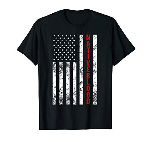 American Flag Native American T-Shirt