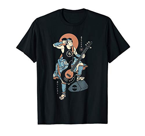 BASSIST SAMURAI NO.6 GUITAR SAMURAI Warrior Japanese lover T-Shirt