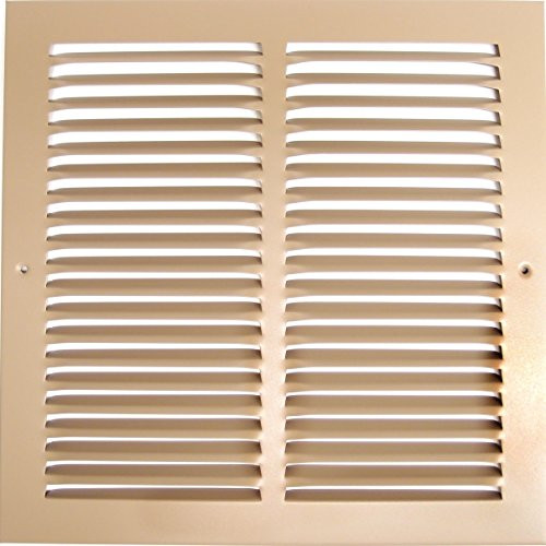 12"w X 12"h Steel Return Air Grilles - Sidewall and Ceiling - HVAC Duct Cover - Brown [Outer Dimensions: 13.75"w X 13.75"h]