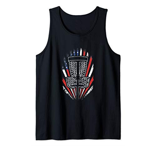 Patriotic Disc Golf Basket Disc Golfing Frisbee Disc Golf Tank Top