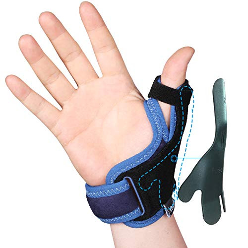 VELPEAU Thumb Support Brace - CMC Joint Thumb Spica Splint for Pain Relief- Arthritis- Tendonitis- Sprains- Strains- Carpal Tunnel  and  Trigger Thumb Immobilizer - Wrist Strap -Left or Right Hands -L/XL-