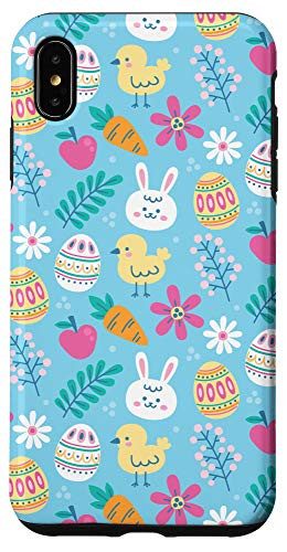 iPhone XS Max Easter Cute Easter Egg Basket Pattern Case