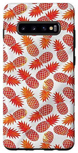 Galaxy S10Plus Phone Case Orange Vintage Tropical Exotic Phone Case