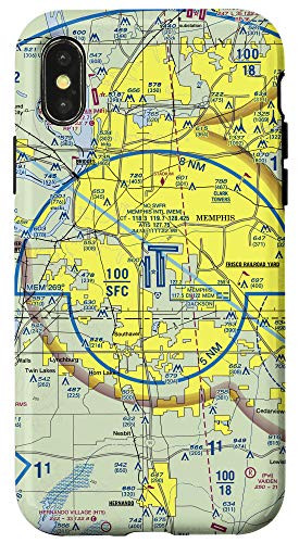 iPhone X/XS Aeronautical VFR Sectional Chart - Memphis Case
