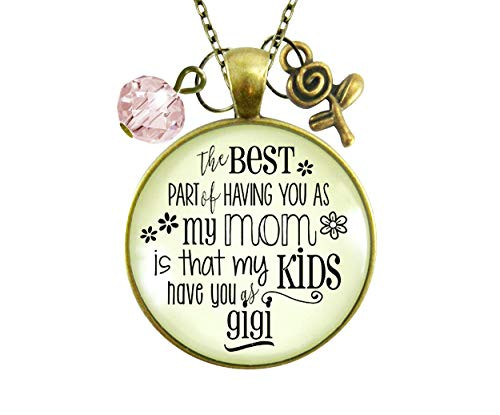 Gutsy Goodness 24inch Gigi Necklace Best Part of Having You as Mom Kids Have Grandma Jewelry Gift From Daughter Gutsy Goodness 24inch Gigi Necklace Best Part of Having You as Mom Kids Have Grandma Jewelry Gift From Daughter