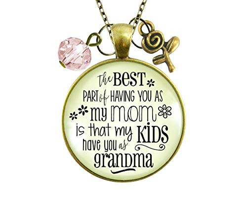 Gutsy Goodness 24inch Grandma Necklace Best Part You as Mom Kids Jewelry Gift Daughter Gutsy Goodness 24inch Grandma Necklace Best Part You as Mom Kids Jewelry Gift Daughter