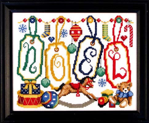 Noel Tags Cross Stitch Chart