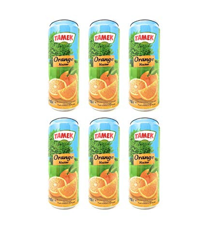 Tamek Canned Orange Nectar Juice -6 Pack- Total of 1980mL-