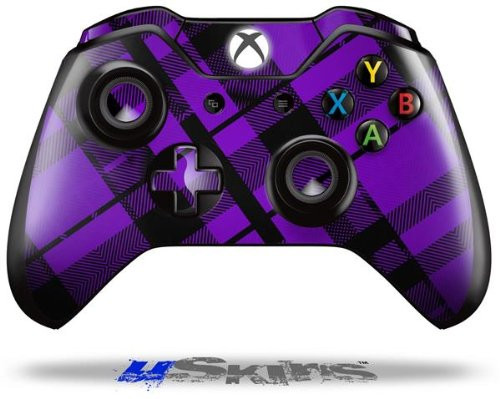 Purple Plaid - Decal Style Skin fits Original Microsoft XBOX One Wireless Controller -CONTROLLER NOT INCLUDED-