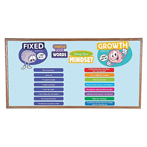 Fun Express Growth Mindset Bulletin Board Set - 8 Pieces - Educational and Learning Activities for Kids