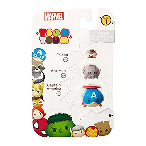 Tsum Tsum Marvel 3-Pack: Captain America/Antman/Falcon Toy Figure