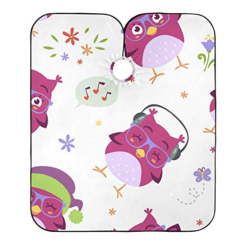 Barber Cape Funny Purple Owl Cute Animal Professional Salon Hair Cutting Capes For Hair Stylist Waterproof Haircut Hairdresser Clients Hairstylist Capes For Adult Men Women Kids Barber Cape Funny Purple Owl Cute Animal Professional Salon Hair Cutting Capes For Hair Stylist Waterproof Haircut Hairdresser Clients Hairstylist Capes For Adult Men Women Kids