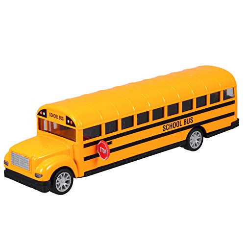 NUOBESTY 1-24 School Bus Pull Backs Alloy Diecast Bus Playset School Bus Model Toy Friction Powered Toy Cars Push and Go Vehicles Toys Gift for Kids Orange