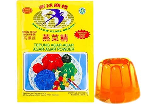Swallow Globe Brand Agar Agar Powder Orange Color -Bubuk Agar Agar warna Orange- 1oz -7g- -Pack of 1-