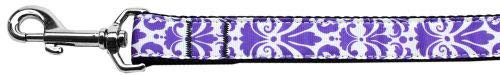 Unconditional Love 6 ft. Damask Nylon Dog Leash44- Purple