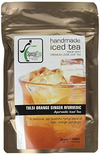 Special Tea Tulsi Orange Ginger Ayurvedic- Iced Herbal Tea Makes 1 Gallon- Tulsi Orange Ginger Ayurvedic- 1 Ounce