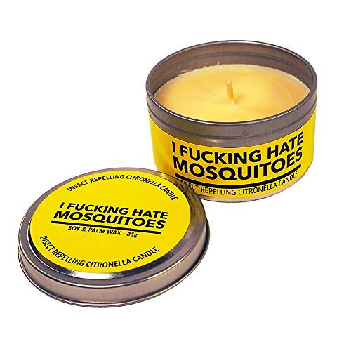 AlphaMercantile Citronella Travel Candle Set of 2 - I Fucking Hate Mosquitoes - Tell The Little Buggers What You Really Think - from