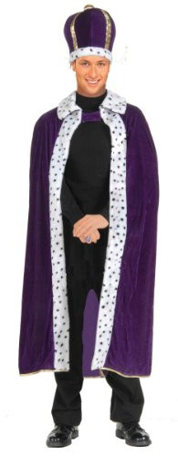 Forum Novelties Men's King Robe and Crown Costume- Purple- One Size