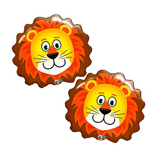 Set of 2 Happy Lion Jumbo 29" Foil Party Balloons Set of 2 Happy Lion Jumbo 29" Foil Party Balloons