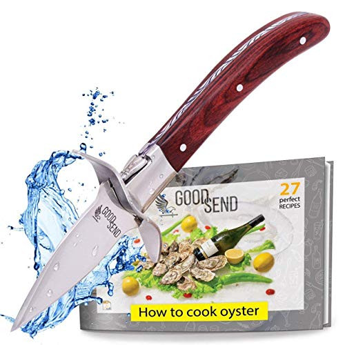 Oyster Knife - Oyster Shucking Knife - Oyster Shucker - Oyster Opener - Oyster Clam Pearl Shell Shucking Knife and Opening Tool  Includes 27 Recieps