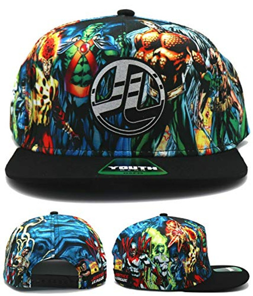 Berkshire Fashions Justice League Comic Book Superheroes Multicolored Youth Child Logo Snapback Hat Berkshire Fashions Justice League Comic Book Superheroes Multicolored Youth Child Logo Snapback Hat
