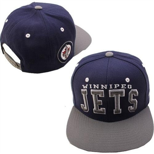NHL Zephyr Winnipeg Jets Mens Superstar Snapback Hat- Adjustable- Navy