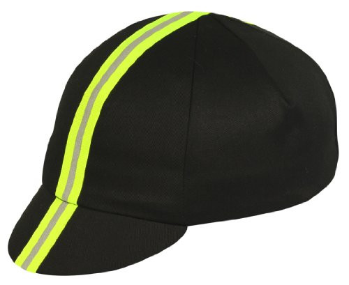 Pace Sportswear Traditional Reflective Cap- Black/Neon Yellow