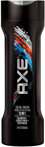 Axe 3 in 1 Shampoo Plus Conditioner Plus Bodywash- Total Fresh 12 oz -Pack of 3-