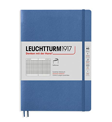 Leuchtturm1917 Special Edition Muted Colors Softcover A5 Medium Squared Notebook - Denim