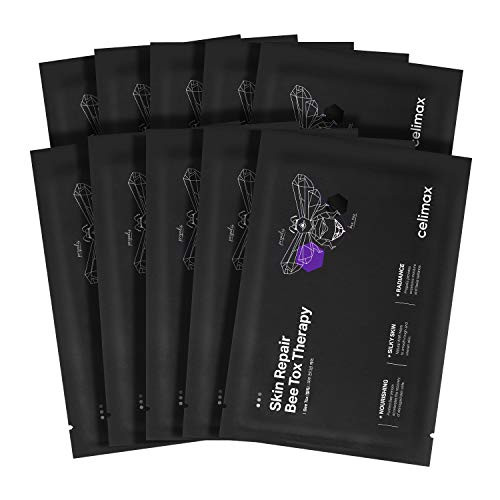 celimax Skin Repair BeeTox Therapy Sheet Mask- Natural Botox with Bee Venom - Skin Repairing- Exfoliating- Soothing- 25ml -10EA-