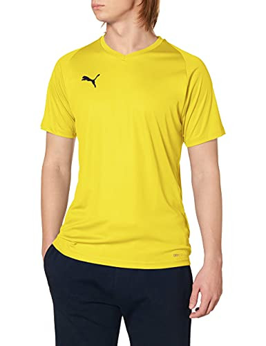 PUMA Men's Liga Core Jersey- Cyber Yellowpuma Black- X-Large