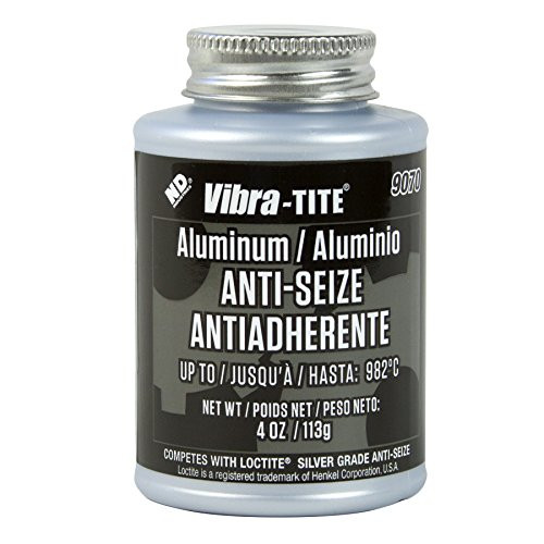 Vibra-TITE 9070 Aluminum Anti-Seize Compound Lubricant- 4 oz Jar with Brush- Silver