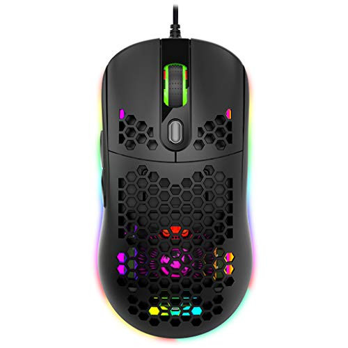 YOUSIKE Mice 6 Gear DPI Adjustable Wired Programmable Hole Mouse RGB LED Breathing Light Gaming Mouse
