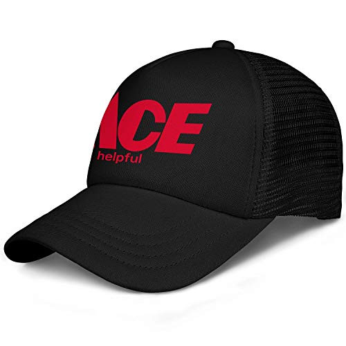 Unisex Men Baseball Hats Cool Adjustable Mesh Trucker Ace-Hardware-Logo-Flat Cap