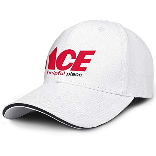 Unisex Mens Baseball Hat Cool Adjustable Visor Ace-Hardware-Logo-Flat Caps