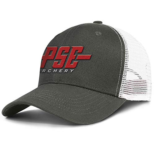 Unisex Men's Baseball Hats Casual Adjustable Mesh Sun PSE-Archery-PSE-Logo-Flat Caps