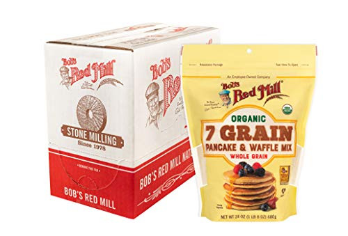 Bob's Red Mill Organic 7 Grain Pancake Waffle Mix 24- 96 Ounce- - Pack Of 4-