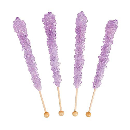 Fun Express - Lavender Rock Candy Pops -dz- for Wedding - Edibles - Sucker  and  Pop - Suckers  and  Lollipops - Wedding - 12 Pieces